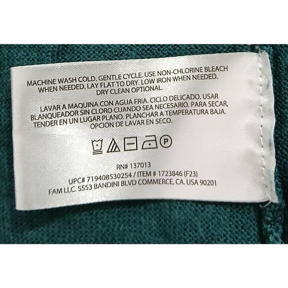 Banana republic womens medium turquoise green FINE WOOL drop sleeve sweater - Picture 7 of 8